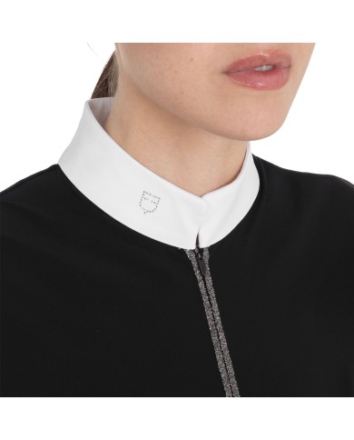 WOMEN S STONES TAPE COMPETITION POLO SHIRT SS ZIP