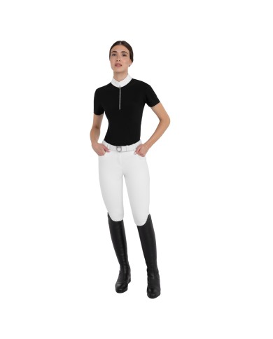 WOMEN S STONES TAPE COMPETITION POLO SHIRT SS ZIP