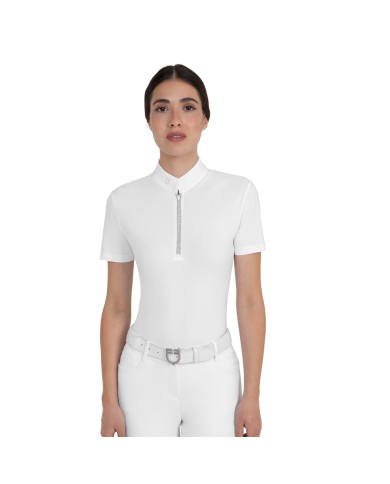 WOMEN S STONES TAPE COMPETITION POLO SHIRT SS ZIP