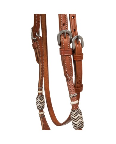 RAWHIDE CORE BOSAL SET WITH COTTON MECATE REINS