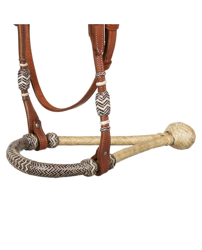 RAWHIDE CORE BOSAL SET WITH COTTON MECATE REINS