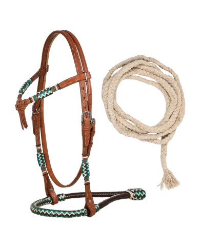 BOSAL BRIDLE WITH COTTON MECATE REINS