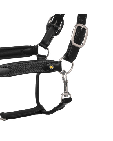 Cavezza in Cuoio Con Inserti in Nylon Intrecciato Cavezza in Cuoio Con Inserti in Nylon Intrecciato