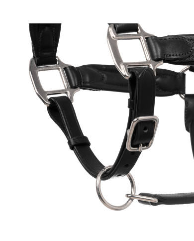 Cavezza in Cuoio Con Inserti in Nylon Intrecciato Cavezza in Cuoio Con Inserti in Nylon Intrecciato