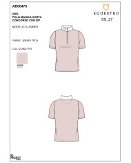 POLO BAMBINA ZIP MANICA CORTA MODELLO LUSINEH