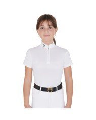 POLO BAMBINA ZIP MANICA CORTA MODELLO LUSINEH
