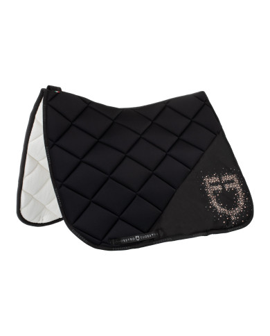 Sottosella Da Dressage in Tessuto Tecnico Con Logo in Strass Sottosella Da Dressage in Tessuto Tecnico Con Logo in Strass