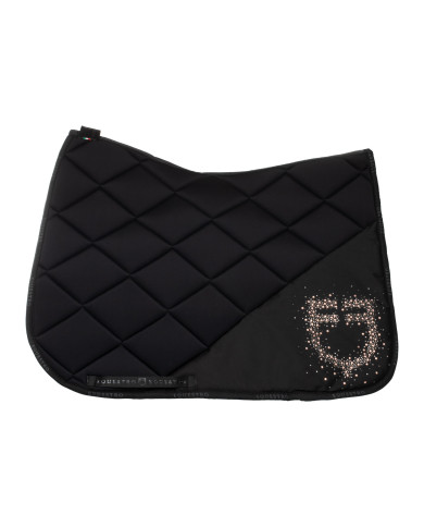 Sottosella Da Dressage in Tessuto Tecnico Con Logo in Strass Sottosella Da Dressage in Tessuto Tecnico Con Logo in Strass