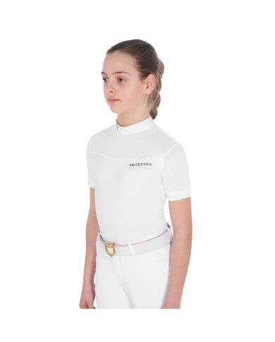 Polo bambina da concorso manica corta in tessuto tecnico Polo bambina da concorso manica corta in tessuto tecnico