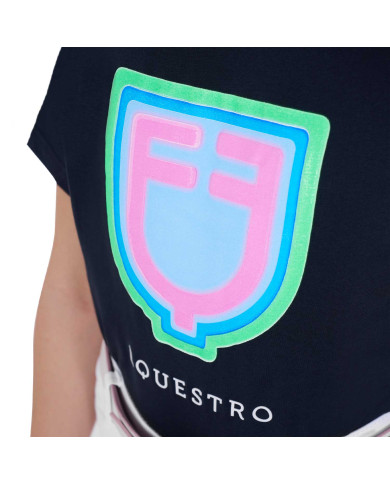 T-shirt bambina slim fit stampa logo psichedelico T-shirt bambina slim fit stampa logo psichedelico