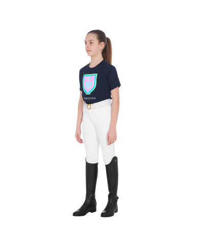 T-shirt bambina slim fit stampa logo psichedelico T-shirt bambina slim fit stampa logo psichedelico