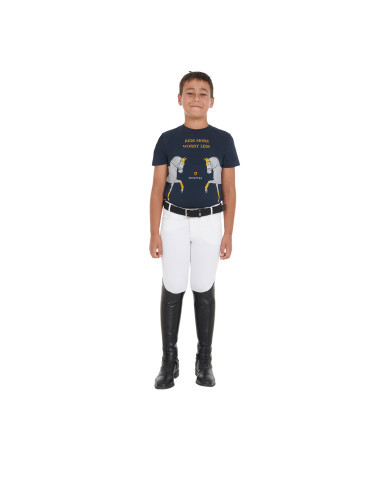 T-shirt bambini slim fit stampa dressage T-shirt bambini slim fit stampa dressage