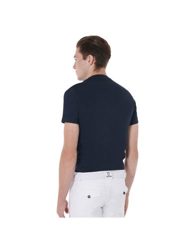 T-shirt uomo slim fit con scritta a contrasto