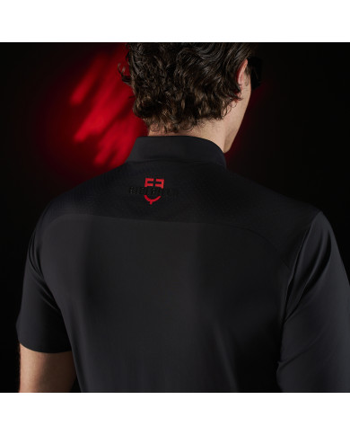 Polo allenamento uomo Equestro Ridertechnology maniche corte e zip Polo allenamento uomo Equestro Ridertechnology maniche corte e zip