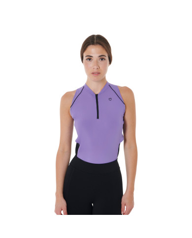 Polo donna slim fit da allenamento senza maniche Polo donna slim fit da allenamento senza maniche