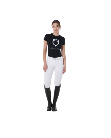 T-shirt donna slim fit stampa logo multicolore T-shirt donna slim fit stampa logo multicolore