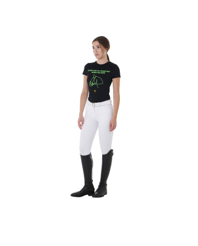 T-shirt donna slim fit con stampa fluorescente T-shirt donna slim fit con stampa fluorescente