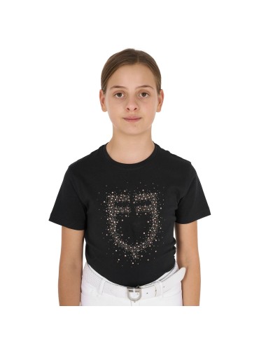 GIRL S PINK DIAMOND LOGO COTTON T-SHIRT