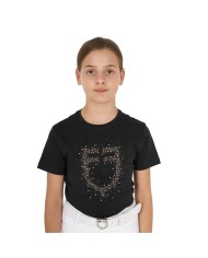 GIRL S PINK DIAMOND LOGO COTTON T-SHIRT