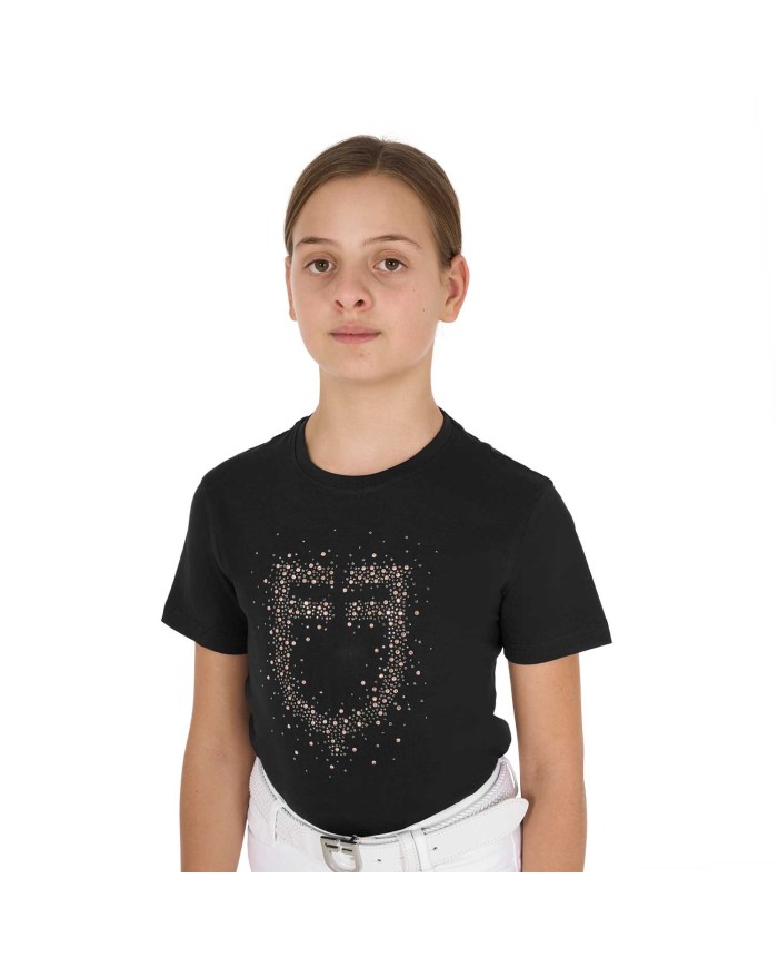 GIRL S PINK DIAMOND LOGO COTTON T-SHIRT