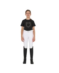 GIRL S PINK DIAMOND LOGO COTTON T-SHIRT