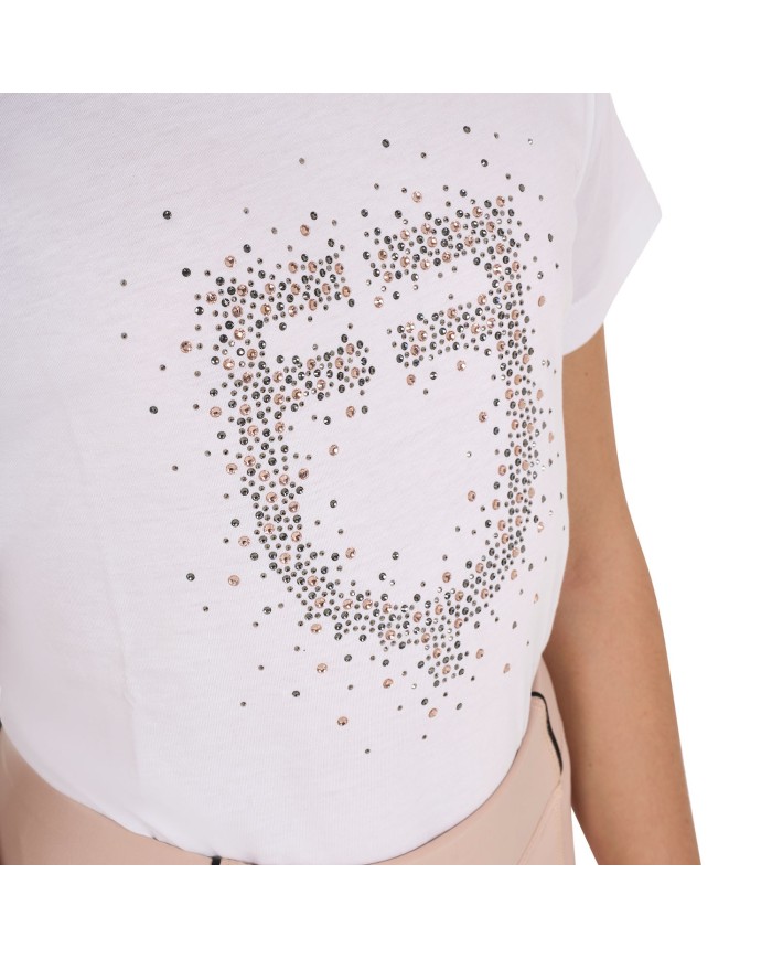 GIRL S PINK DIAMOND LOGO COTTON T-SHIRT