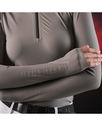Polo concorso donna Equestro Ridertechnology manica lunga e zip Polo concorso donna Equestro Ridertechnology manica lunga e zip