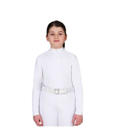 GIRL S BASIC COMPETITION POLO SHIRT LS ZIP