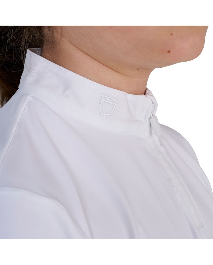 GIRL S BASIC COMPETITION POLO SHIRT LS ZIP