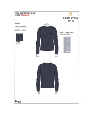 KIDS STONES TAPE COMPETITION POLO SHIRT LS ZIP