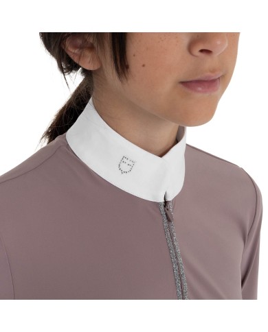 KIDS STONES TAPE COMPETITION POLO SHIRT LS ZIP