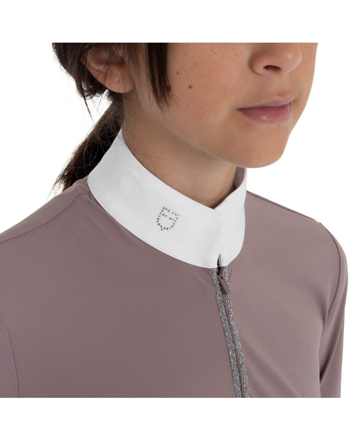 KIDS STONES TAPE COMPETITION POLO SHIRT LS ZIP