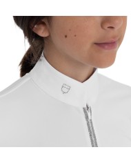 KIDS STONES TAPE COMPETITION POLO SHIRT LS ZIP