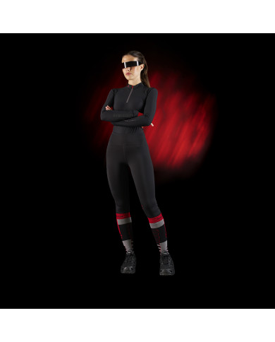 Polo training donna Equestro Ridertechnology manica lunga e zip Polo training donna Equestro Ridertechnology manica lunga e zip