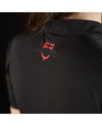 Polo training donna Equestro Ridertechnology manica corta e zip Polo training donna Equestro Ridertechnology manica corta e zip