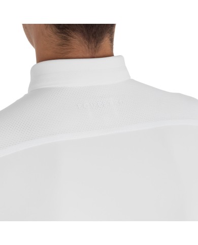 MEN S KNIT INSERT COMPETITION POLO SHIRT LS BUTTONS