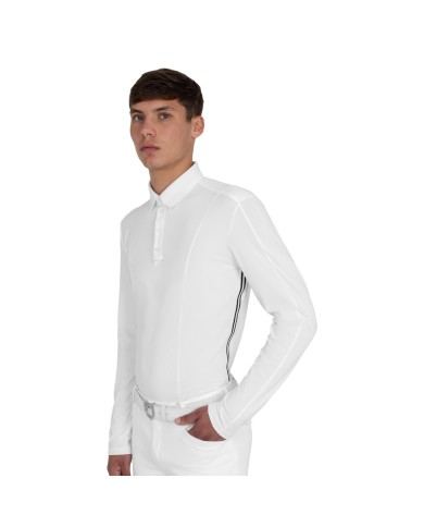 MEN S KNIT INSERT COMPETITION POLO SHIRT LS BUTTONS
