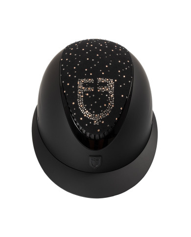 Cap opaco visiera larga con logo in strass Cap opaco visiera larga con logo in strass