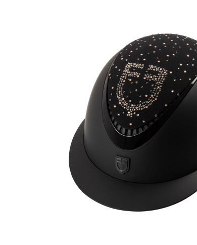 Cap opaco visiera larga con logo in strass Cap opaco visiera larga con logo in strass