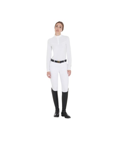 WOMAN COMPETITION LS ZIP SHIRT 1/2 MESH
