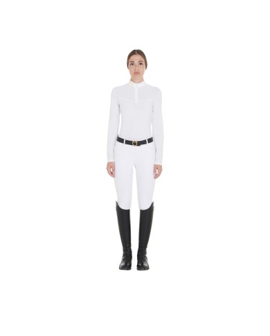WOMAN COMPETITION LS ZIP SHIRT 1/2 MESH