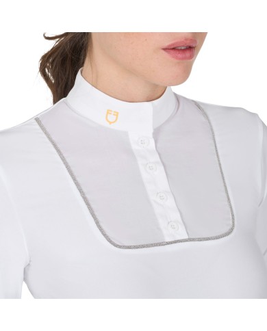 WOMEN S COMPETITION POLO SHIRT LS BUTTONS JERSEY