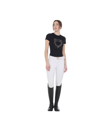 WOMEN S PINK DIAMOND LOGO COTTON T-SHIRT
