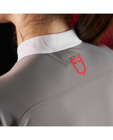 WOMEN S COMPETITION RIDERTECHNOLOGY LS POLO SHIRT WITH ZIP