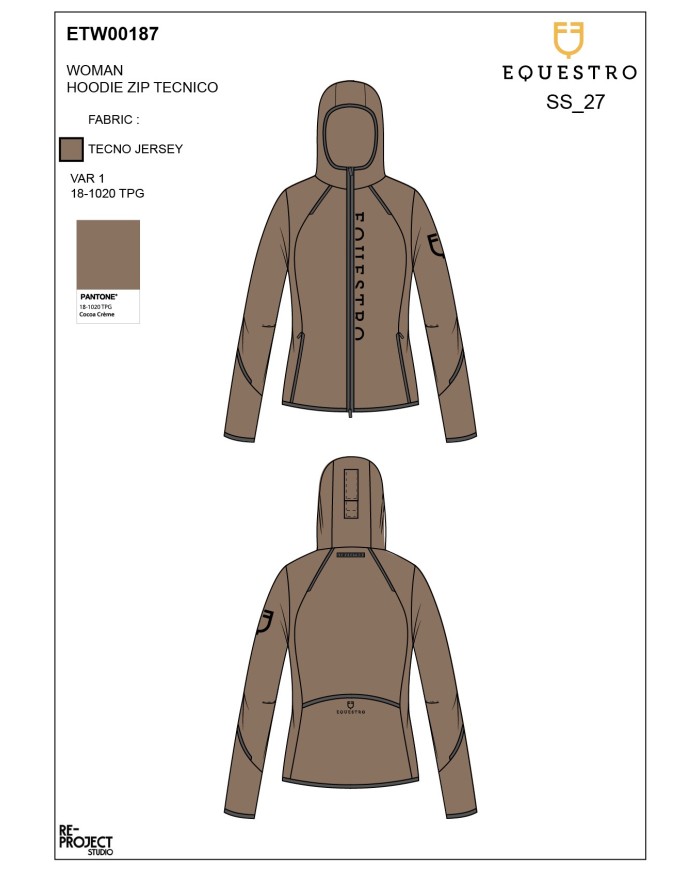 WOMEN S TECNO JERSEY HOODIE ZIP