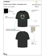 WOMEN S MONOGRAM FLOCKED LOGO COTTON T-SHIRT