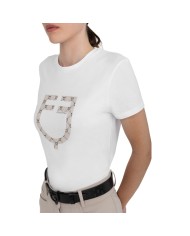 WOMEN S MONOGRAM FLOCKED LOGO COTTON T-SHIRT