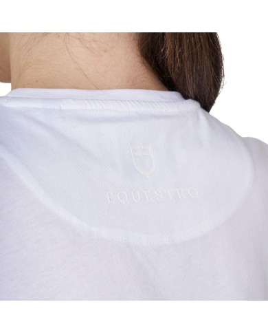 WOMEN S MONOGRAM FLOCKED LOGO COTTON T-SHIRT