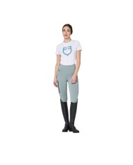 WOMEN S MONOGRAM FLOCKED LOGO COTTON T-SHIRT