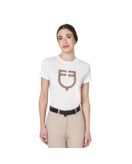 WOMEN S MONOGRAM FLOCKED LOGO COTTON T-SHIRT